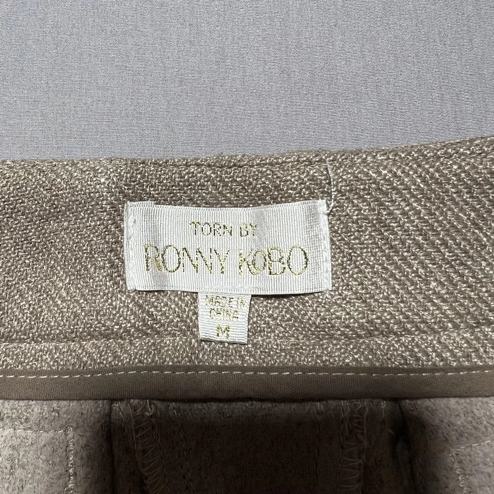 Torn By Ronny Kobo Pants Womens Bernee Wide Leg Cargo Pockets‎ Linen Blend